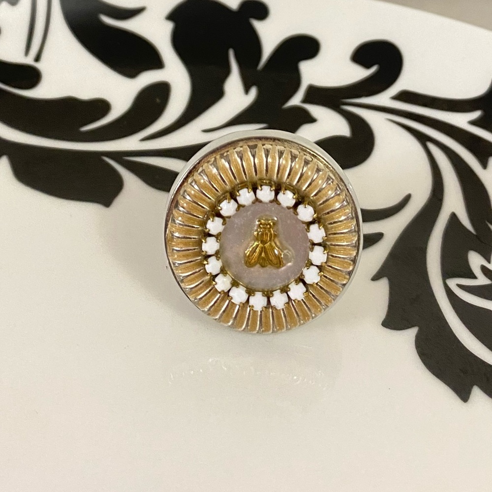 Unique Statement Fashion Bee Ring - image 3